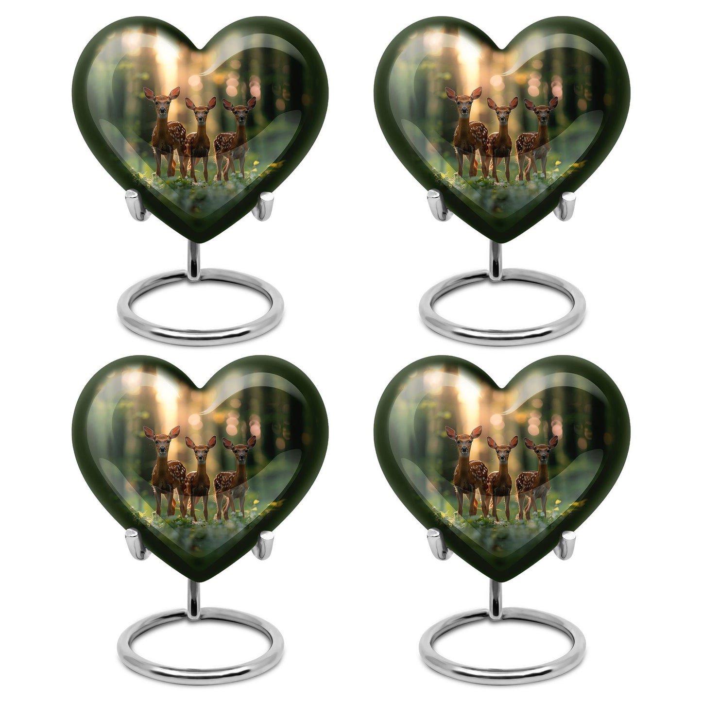 Deer Family Theme 3 Inch Keepsake Pack of 4