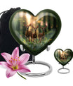 Deer Family Theme Large Urn With 1 Keepsake Urn