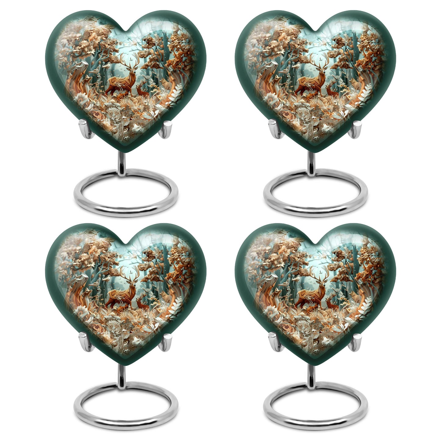 Deer Family Theme 3 Inch Keepsake Pack of 4