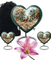 Deer Family Theme Large Urn With 2 Keepsake Urn