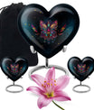 Butterfly Theme Large Urn With 2 Keepsake Urn