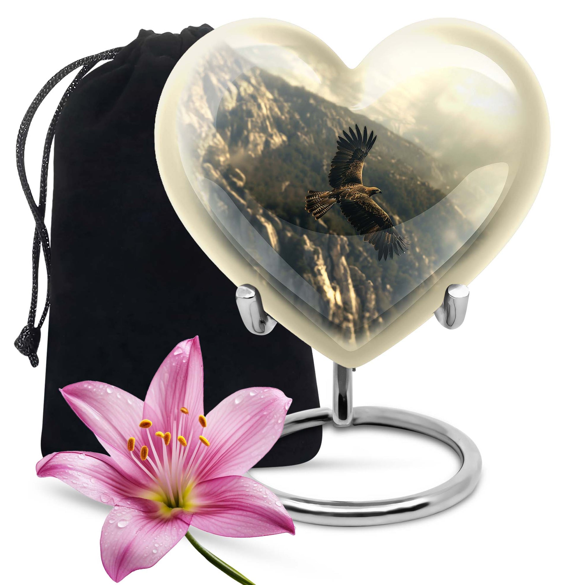 Eagle Theme Large Urn 10 Inch