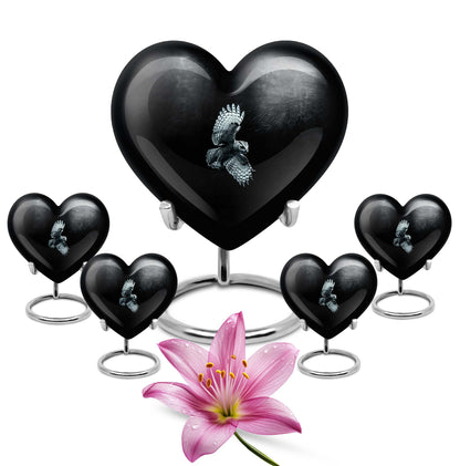Owl Theme Large Urn With 4 Keepsake Urn