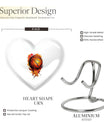 10-Inch heart-shaped basketball urn with gramophone theme engraving, aluminium memorial forever urn for ashes