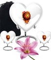 10-Inch heart-shaped basketball urn with gramophone theme engraving, aluminium memorial forever urn for ashes