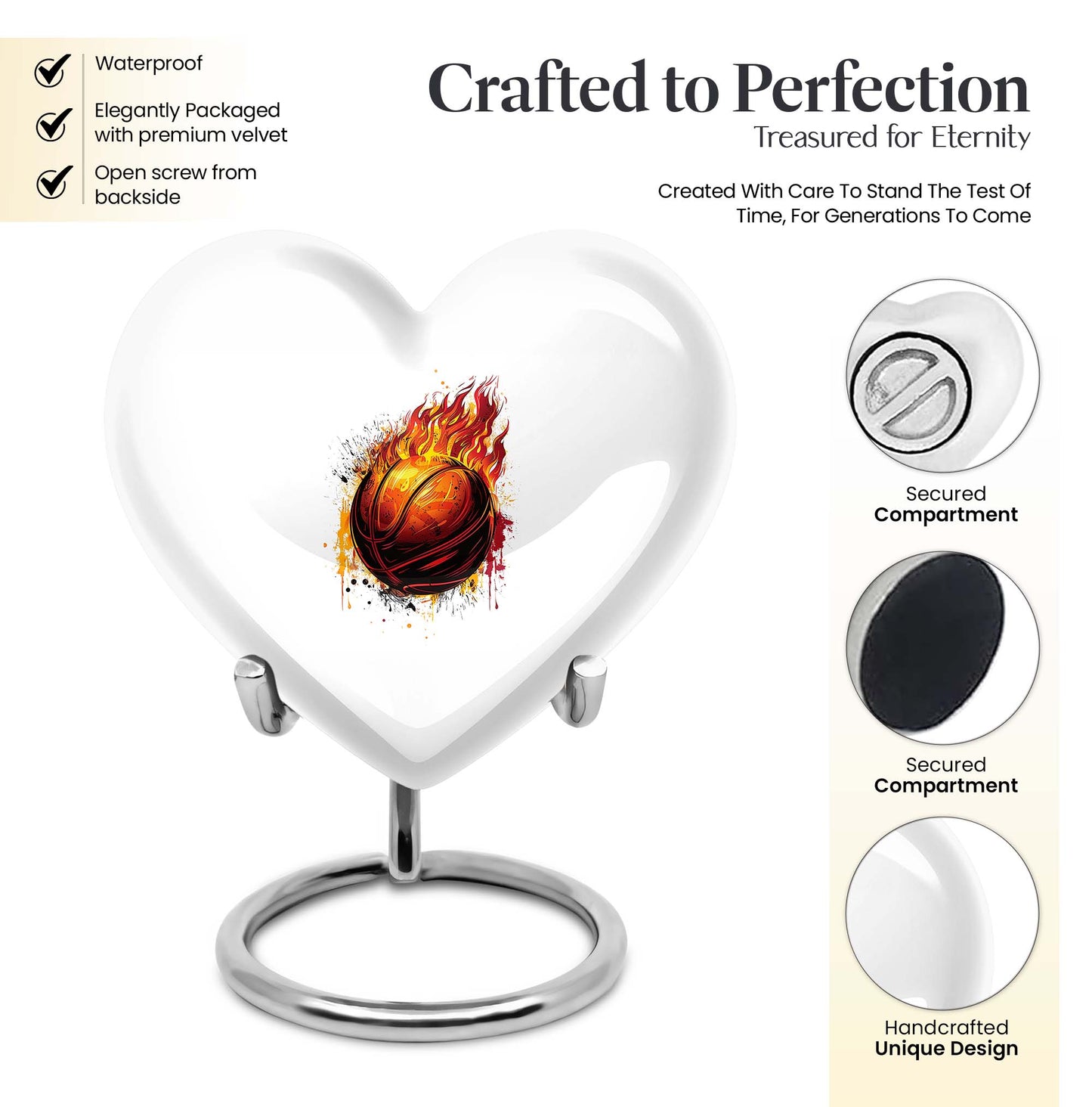 baskteball design cremation dad urn