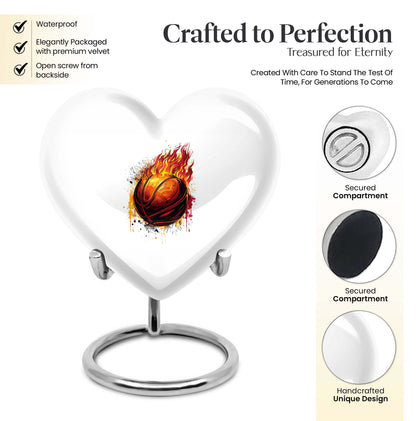 baskteball design cremation dad urn