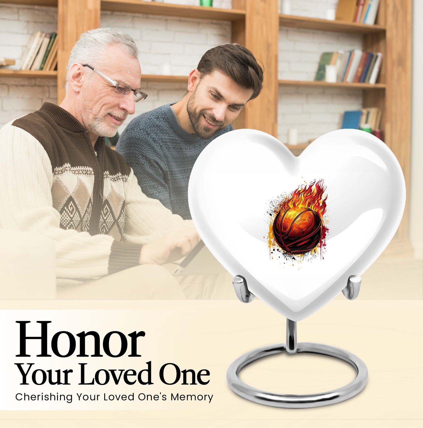 baskteball design cremation dad urn
