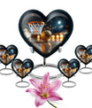 10 inch heart-shaped basketball urn 