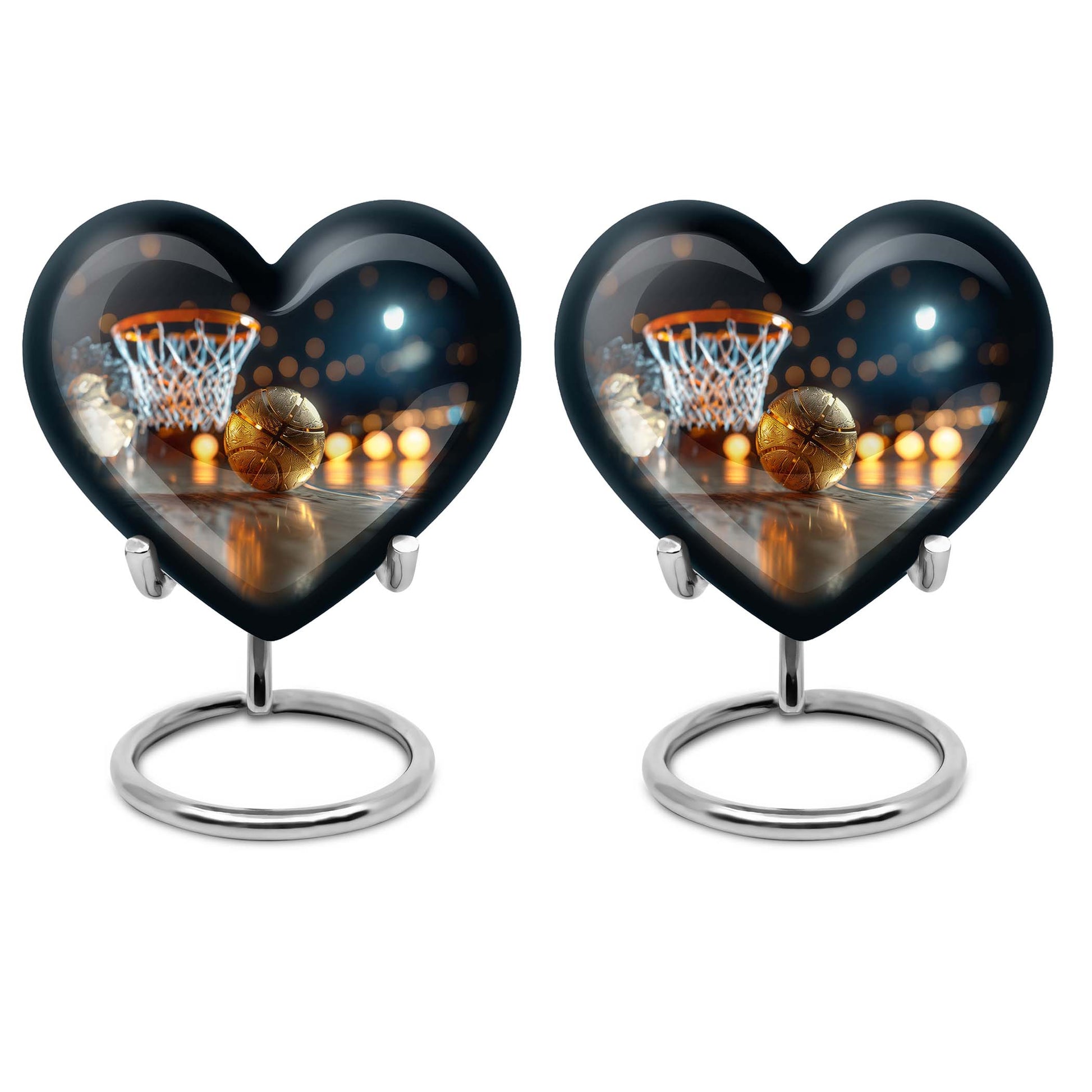 10 inch heart-shaped basketball urn 
