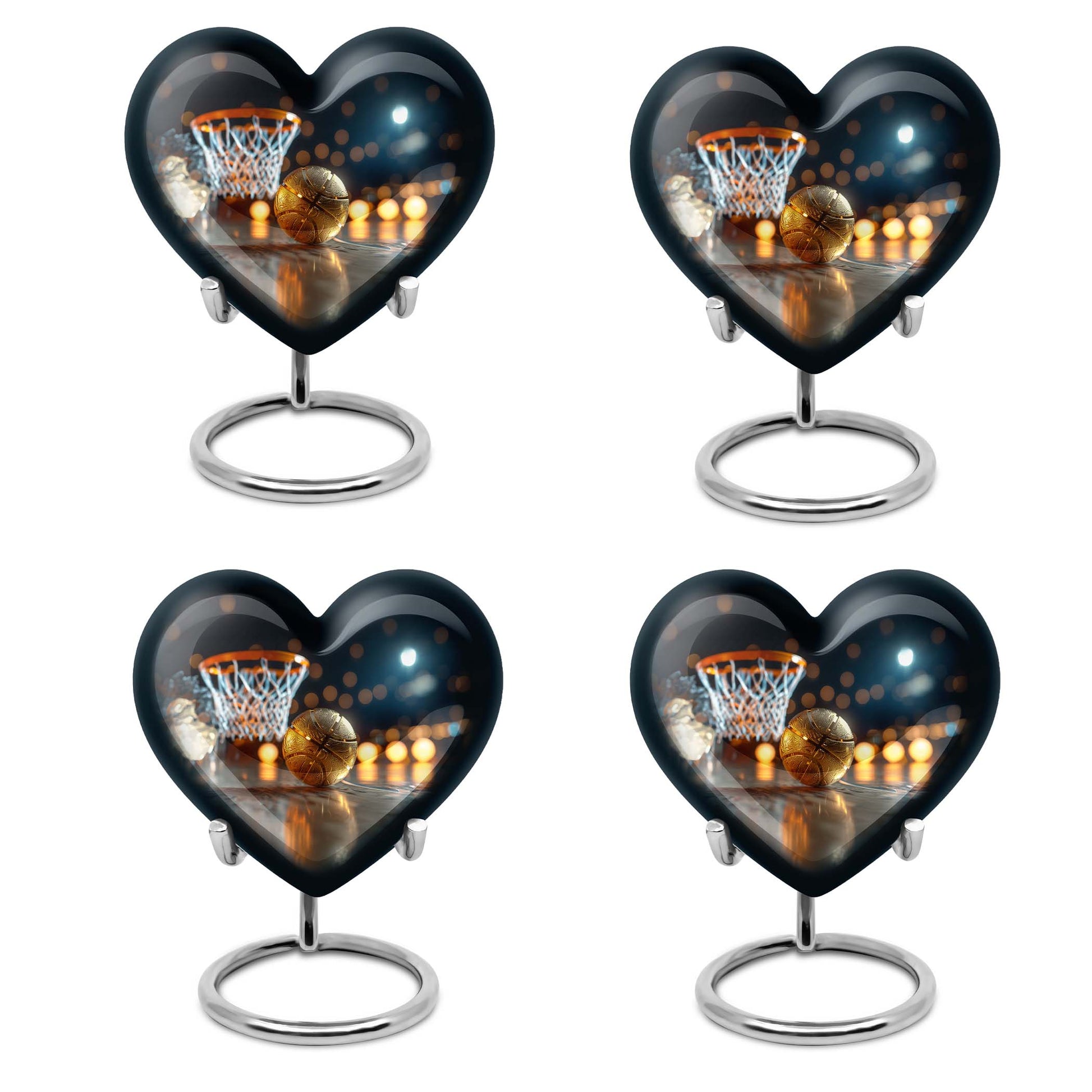 10 inch heart-shaped basketball urn 