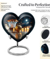10 inch heart-shaped basketball urn 