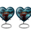 Large 10-inch Basketball Themed Heart-Shaped Memorial Urn for Men's Ashes