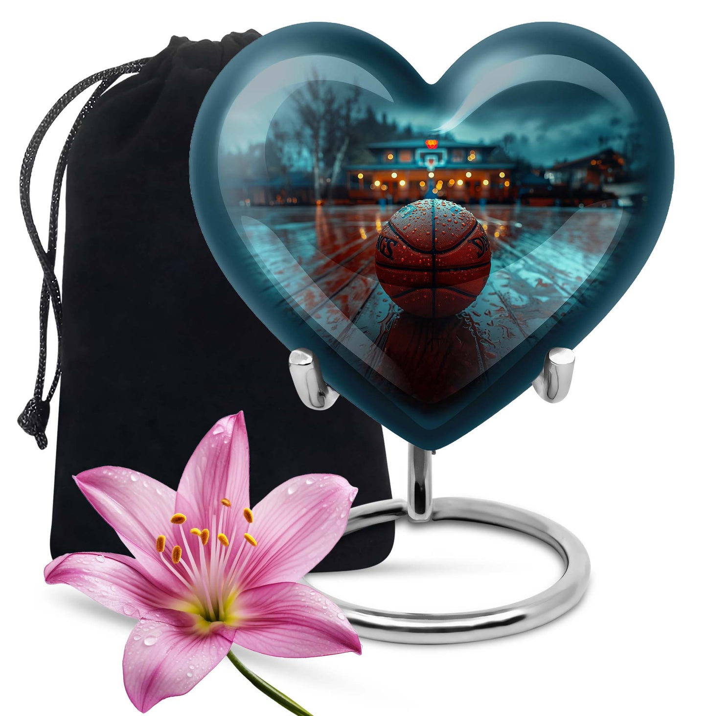 Basketball Theme Large Urn 10 Inch