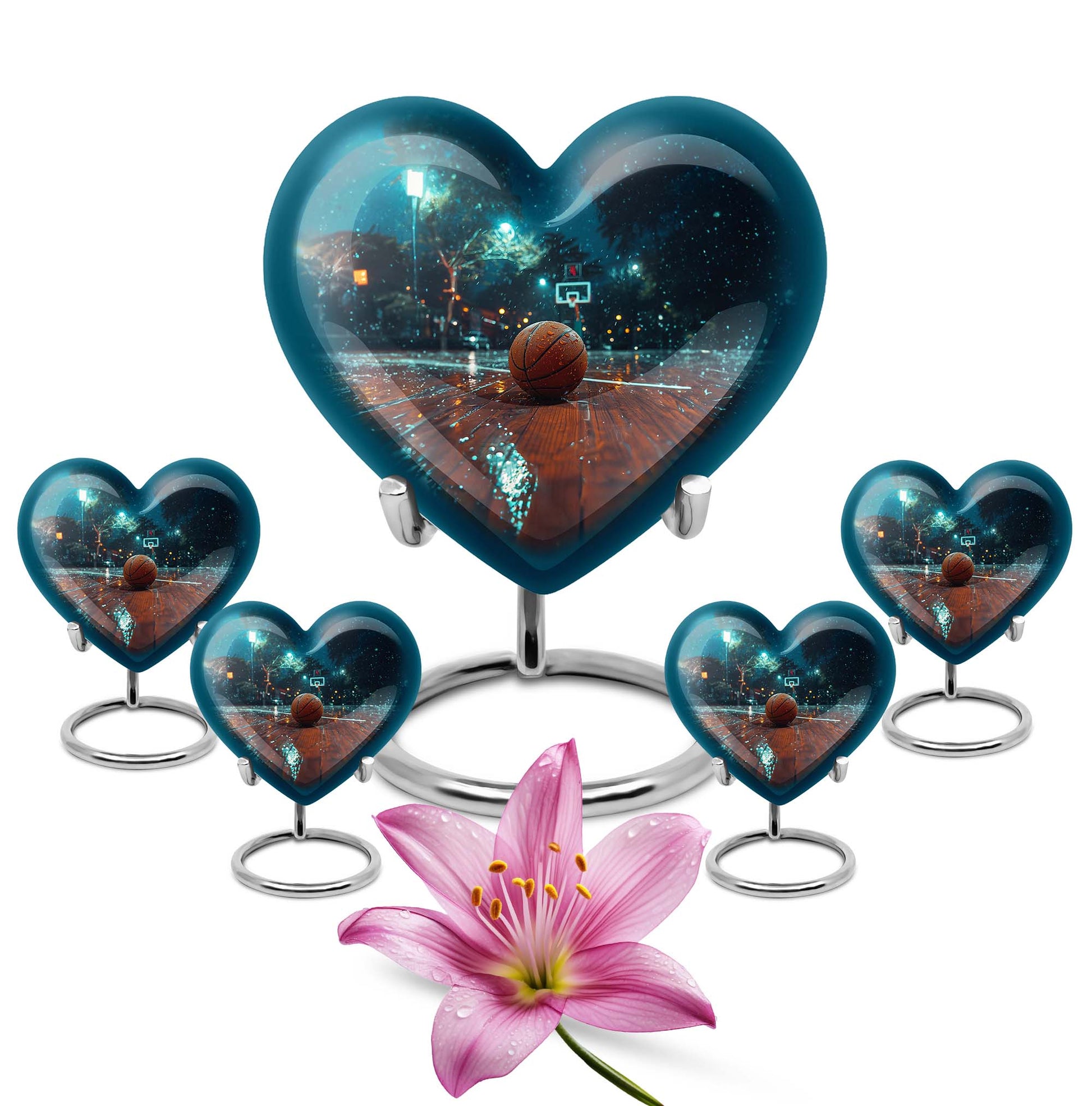 10-inch Heart-shaped Basketball Urn, Gramophone 