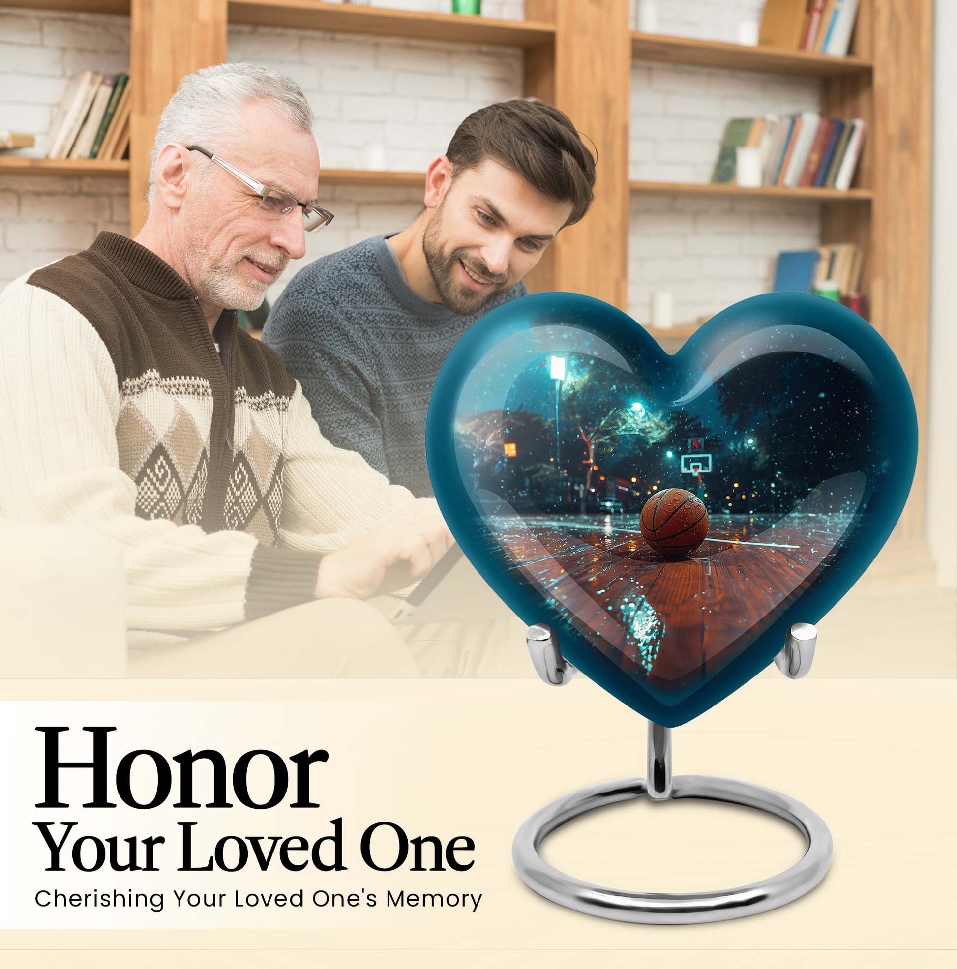 10-inch Heart-shaped Basketball Urn, Gramophone 