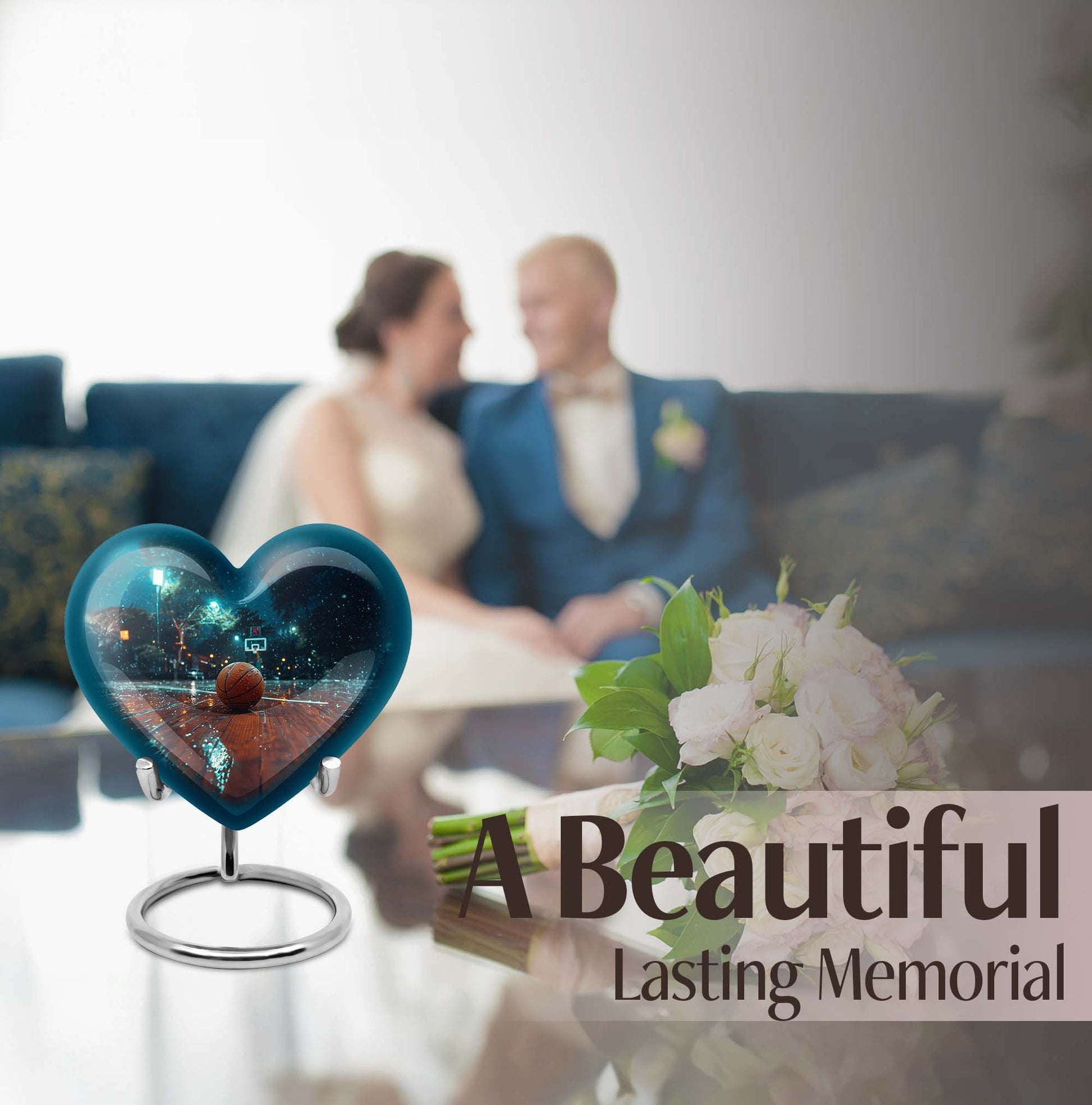 10-inch Heart-shaped Basketball Urn, Gramophone 