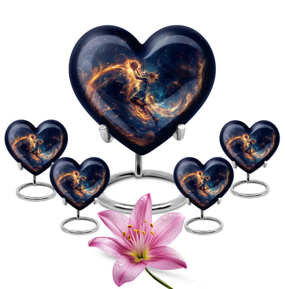 heart shaped basketball urn