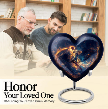 heart shaped basketball urn