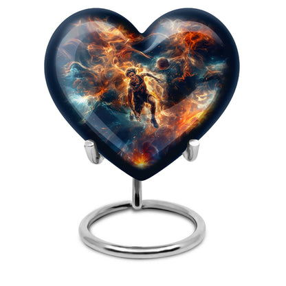 Heart-designed basketball Urn