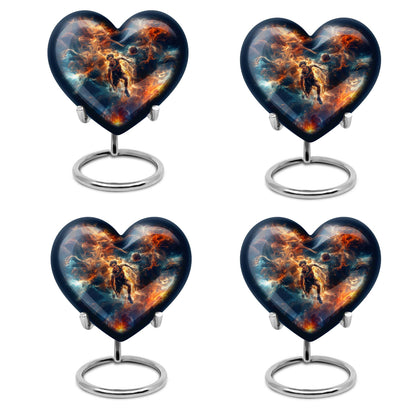 Heart-designed basketball Urn