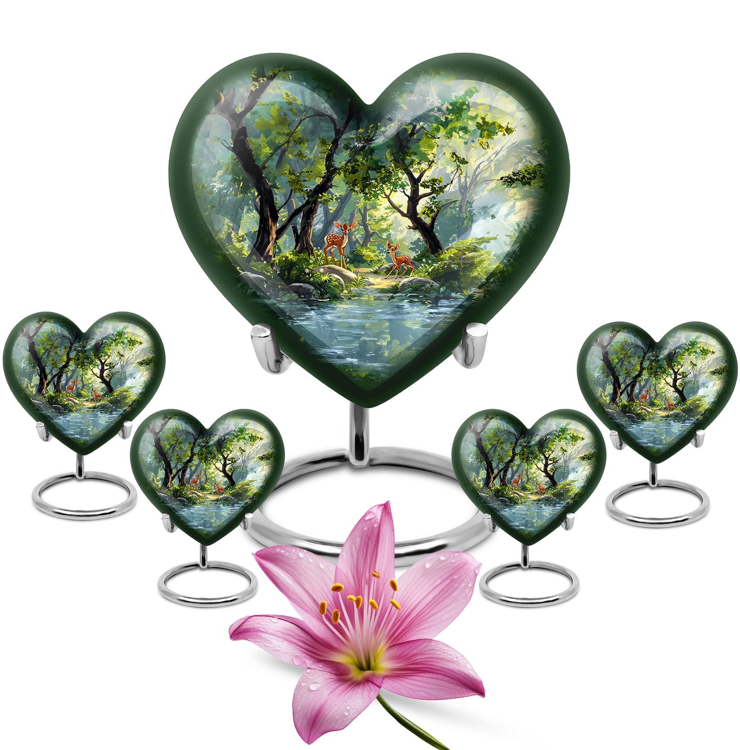 Deer Heart Urn with Gramophone