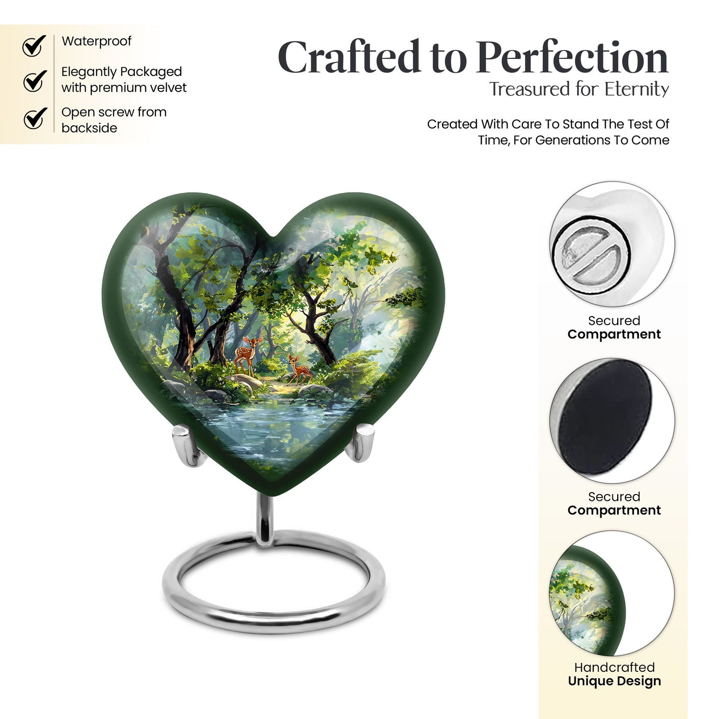 Deer Heart Urn with Gramophone