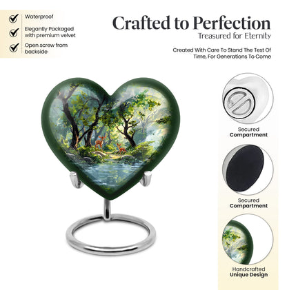 Deer Heart Urn with Gramophone