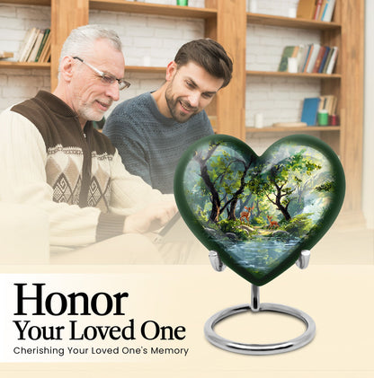 Deer Heart Urn with Gramophone