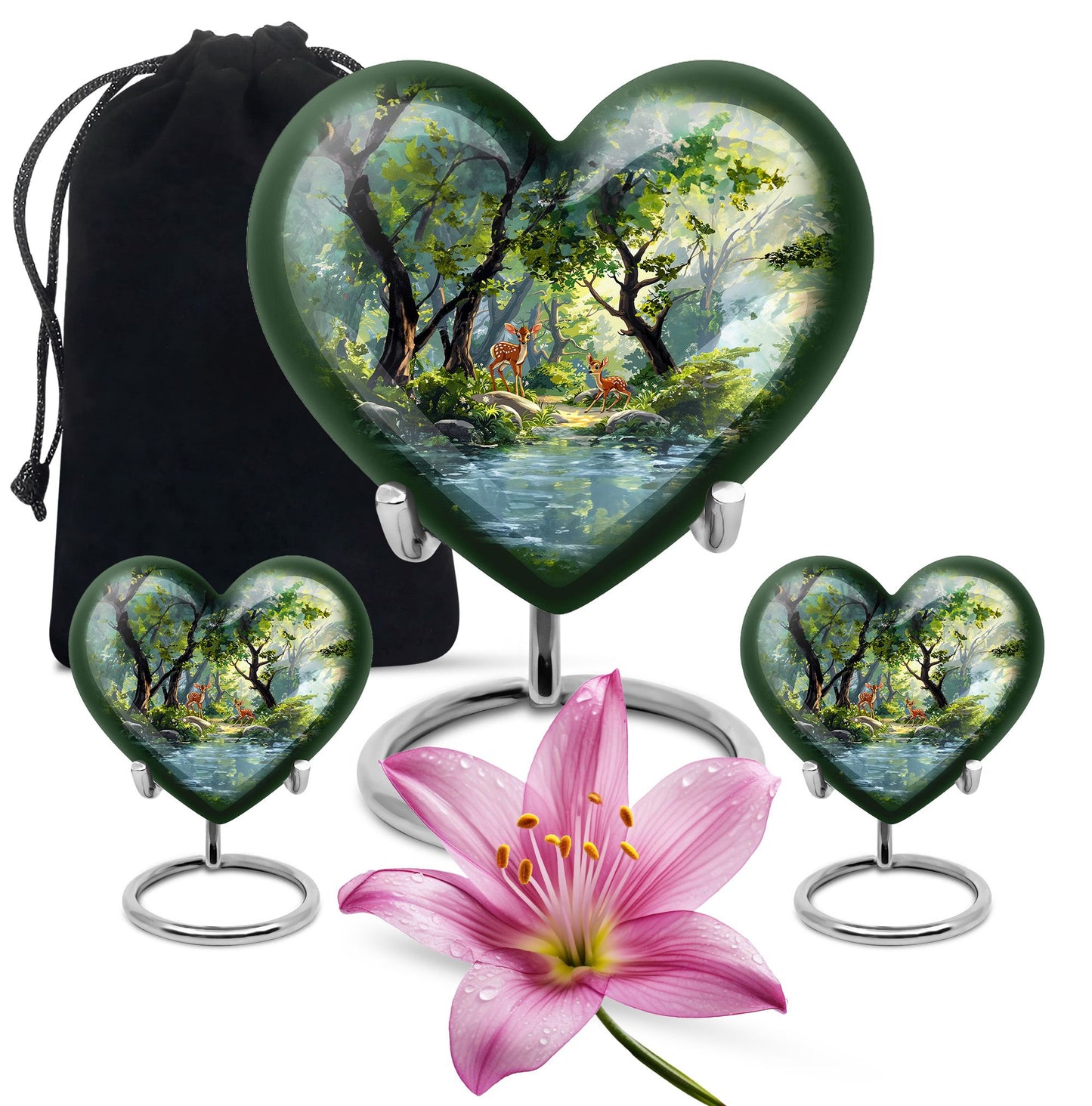 Deer Heart Urn with Gramophone