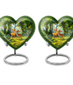 Deer Themed Heart Memorial Urn