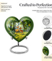 Deer Themed Heart Memorial Urn