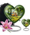 Deer Themed Heart Memorial Urn