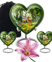 Deer Themed Heart Memorial Urn