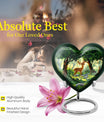 10 Inch Aluminium Heart-Shaped Deer Funeral Urn for Mom, with Personalized Engraving Option