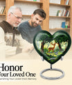 10 Inch Aluminium Heart-Shaped Deer Funeral Urn for Mom, with Personalized Engraving Option