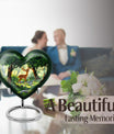10 Inch Aluminium Heart-Shaped Deer Funeral Urn for Mom, with Personalized Engraving Option
