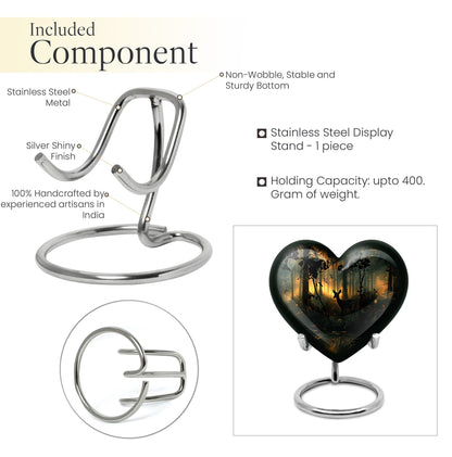  Deer Urn, heart-shaped memorial urn 