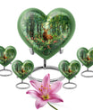 Engraved Hearts themed deer memorial urn