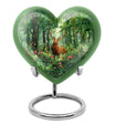 Engraved Hearts themed deer memorial urn