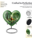 Engraved Hearts themed deer memorial urn