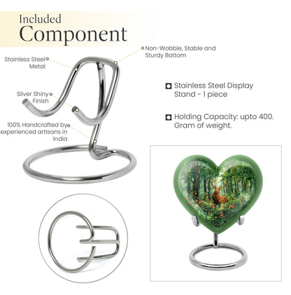 Engraved Hearts themed deer memorial urn