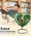 Engraved Hearts themed deer memorial urn
