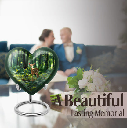 10-inch heart-shaped gramophone deer urn
