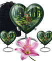 Deer Theme Large Urn With 2 Keepsake Urn