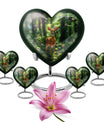 heart-shaped deer urn