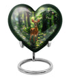 heart-shaped deer urn