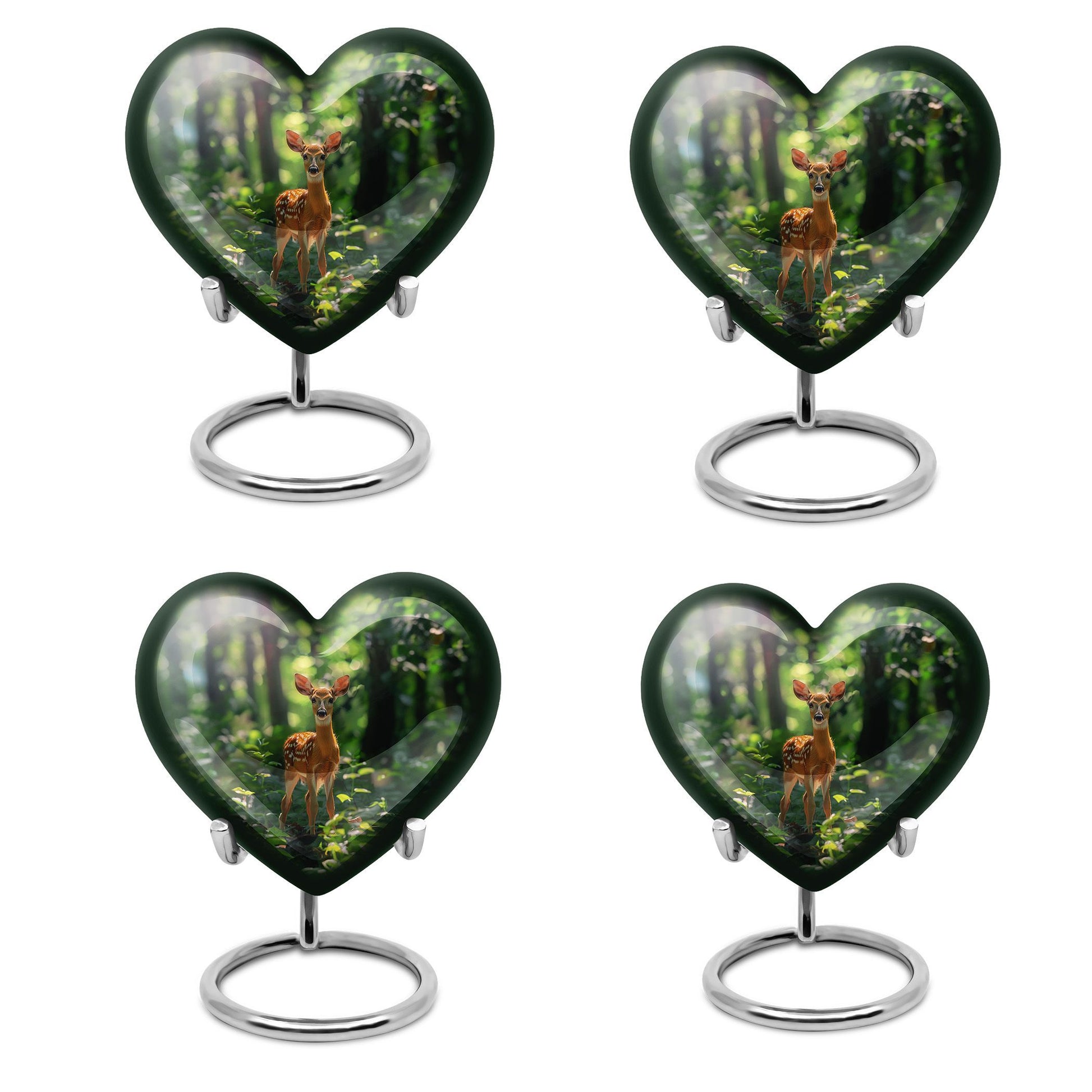 heart-shaped deer urn