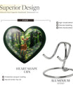 heart-shaped deer urn