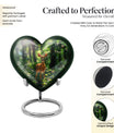 heart-shaped deer urn